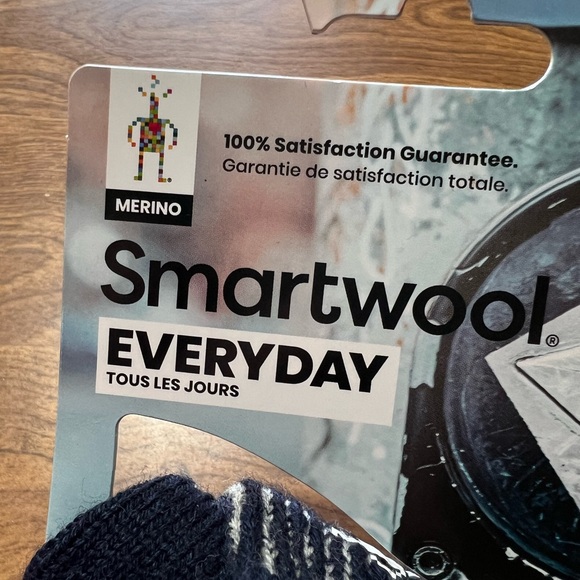 Smartwool Socks Everyday Light Cushion Crew Height Multicolor Snowflake Large - Picture 6 of 13